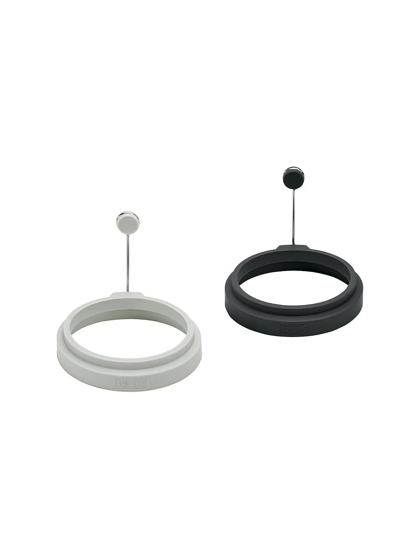 LURCH | Eiformer Rund 2er Set Silikon light-/iron grey | 